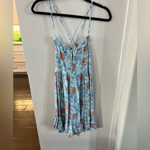 Cliche light blue floral mini dress